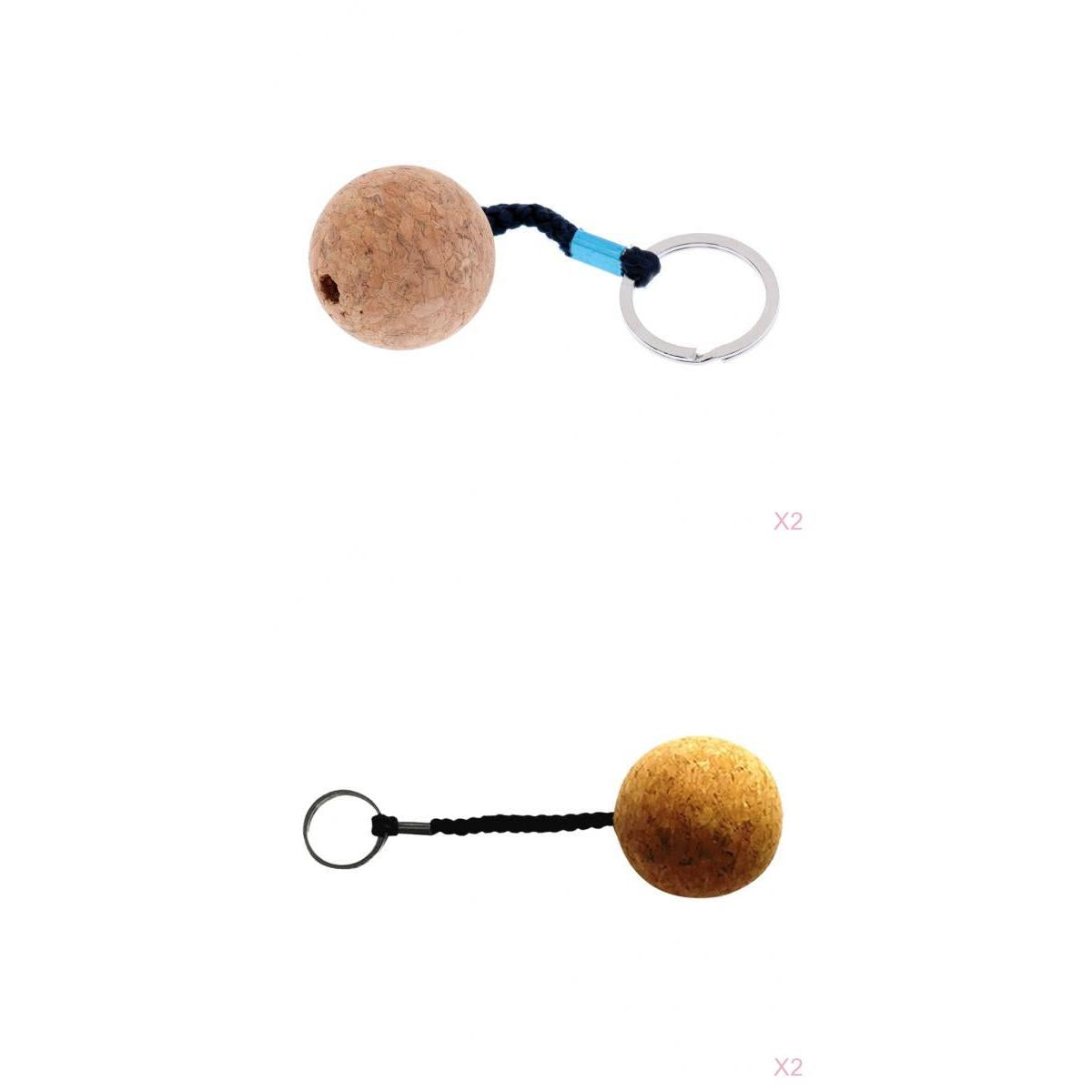 4 Pieces Floating Cork Keyring Water Buoyant Key Ring Kayaking Boat Float