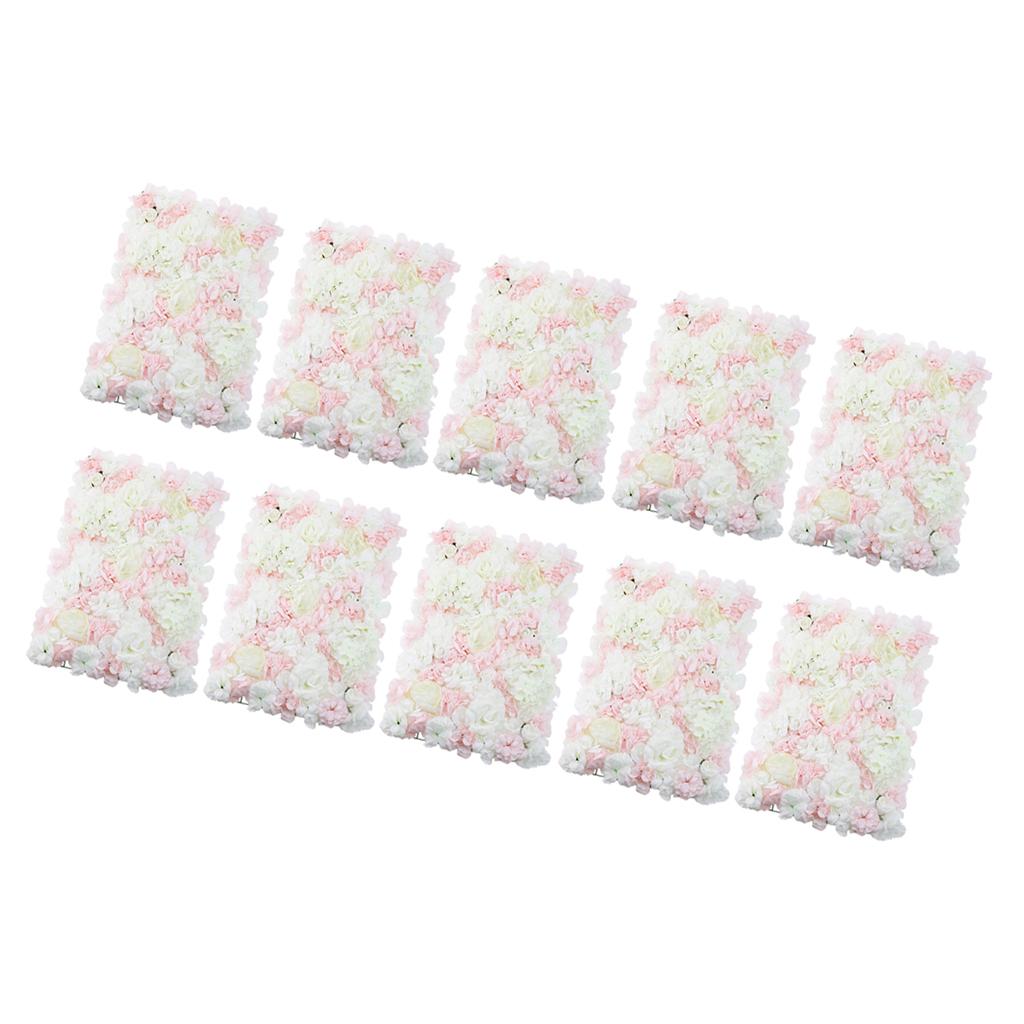 10x Artificial Flower Wall Wedding Venue Flower Pillar Main Road Decor Pink
