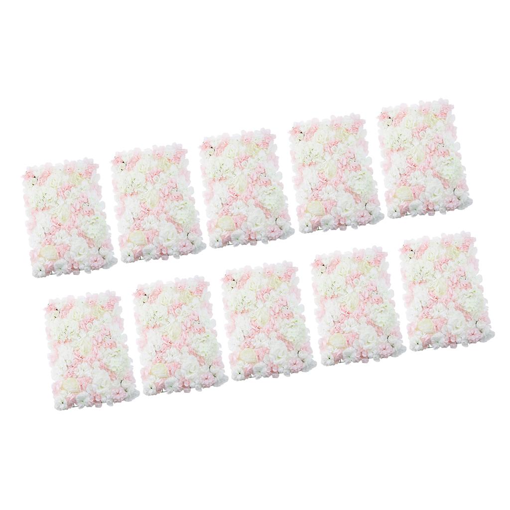 10x Artificial Flower Wall Wedding Venue Flower Pillar Main Road Decor Pink
