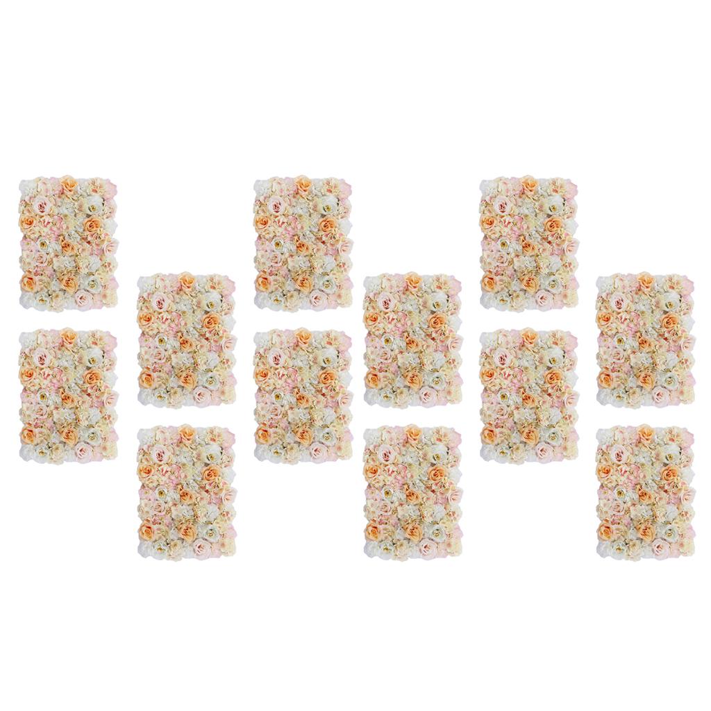 12pcs Artificial Flower Wall Wedding Venue Flower Pillar Main Road Decor