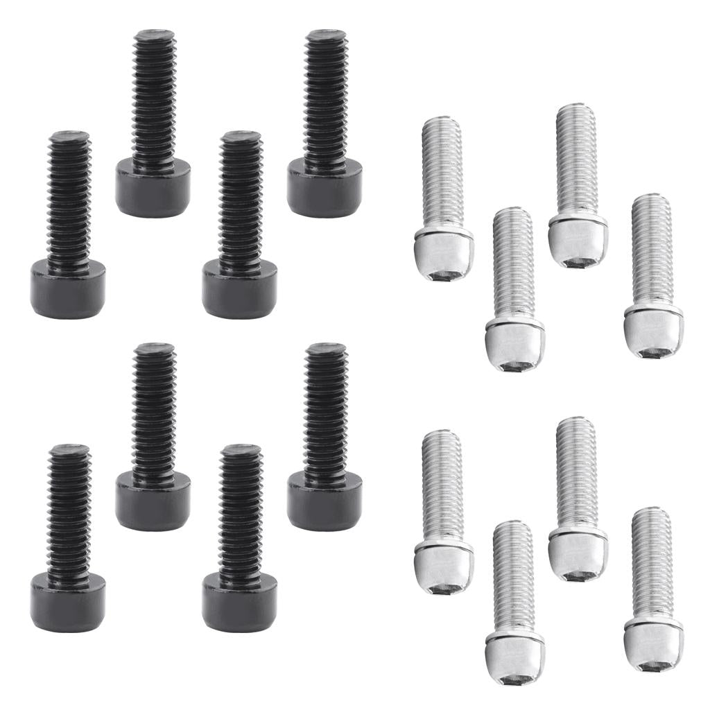 16 Pieces Durable Bicycle Stem Screws Water Bottle Cage Bolts Socket Screws