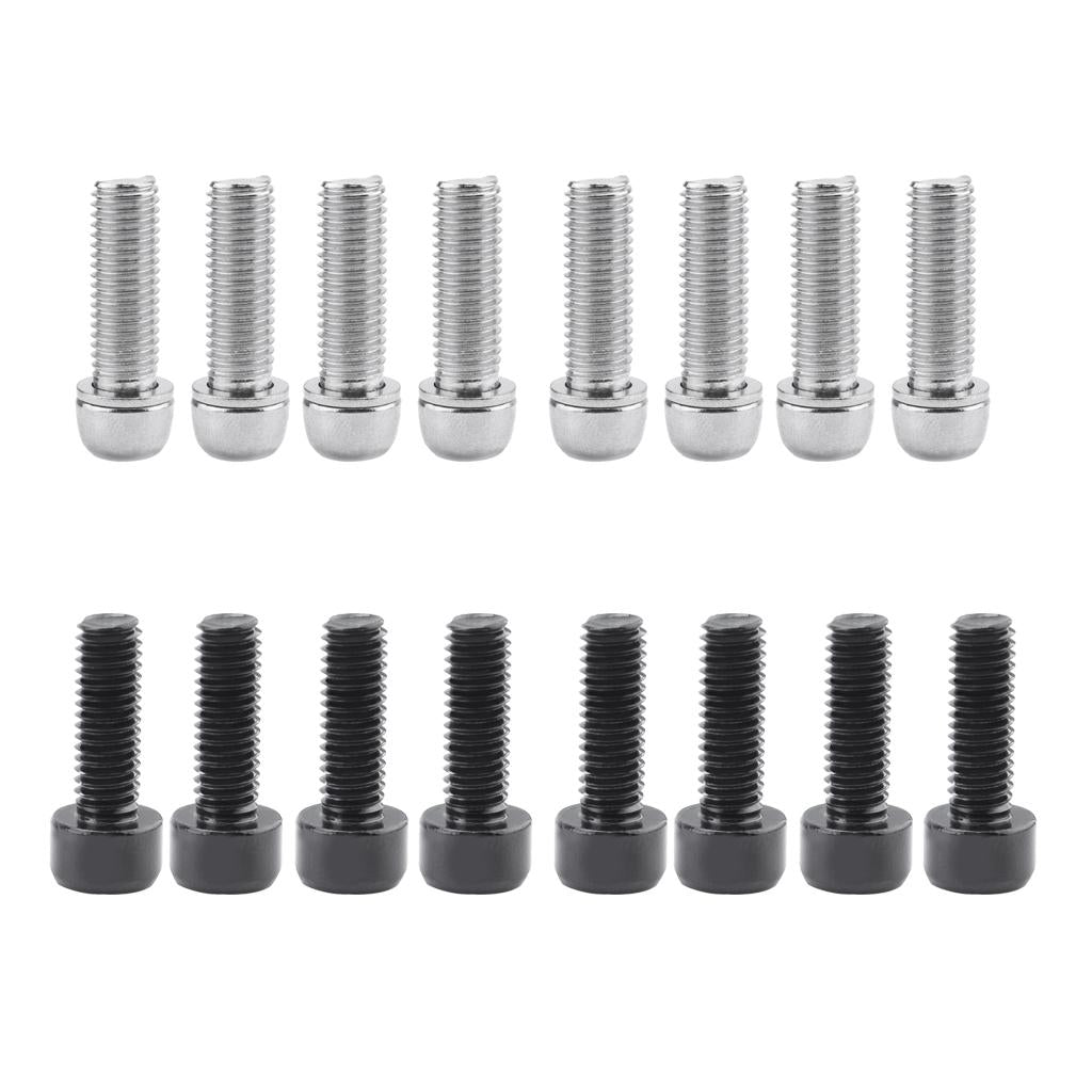 16 Pieces Durable Bicycle Stem Screws Water Bottle Cage Bolts Socket Screws
