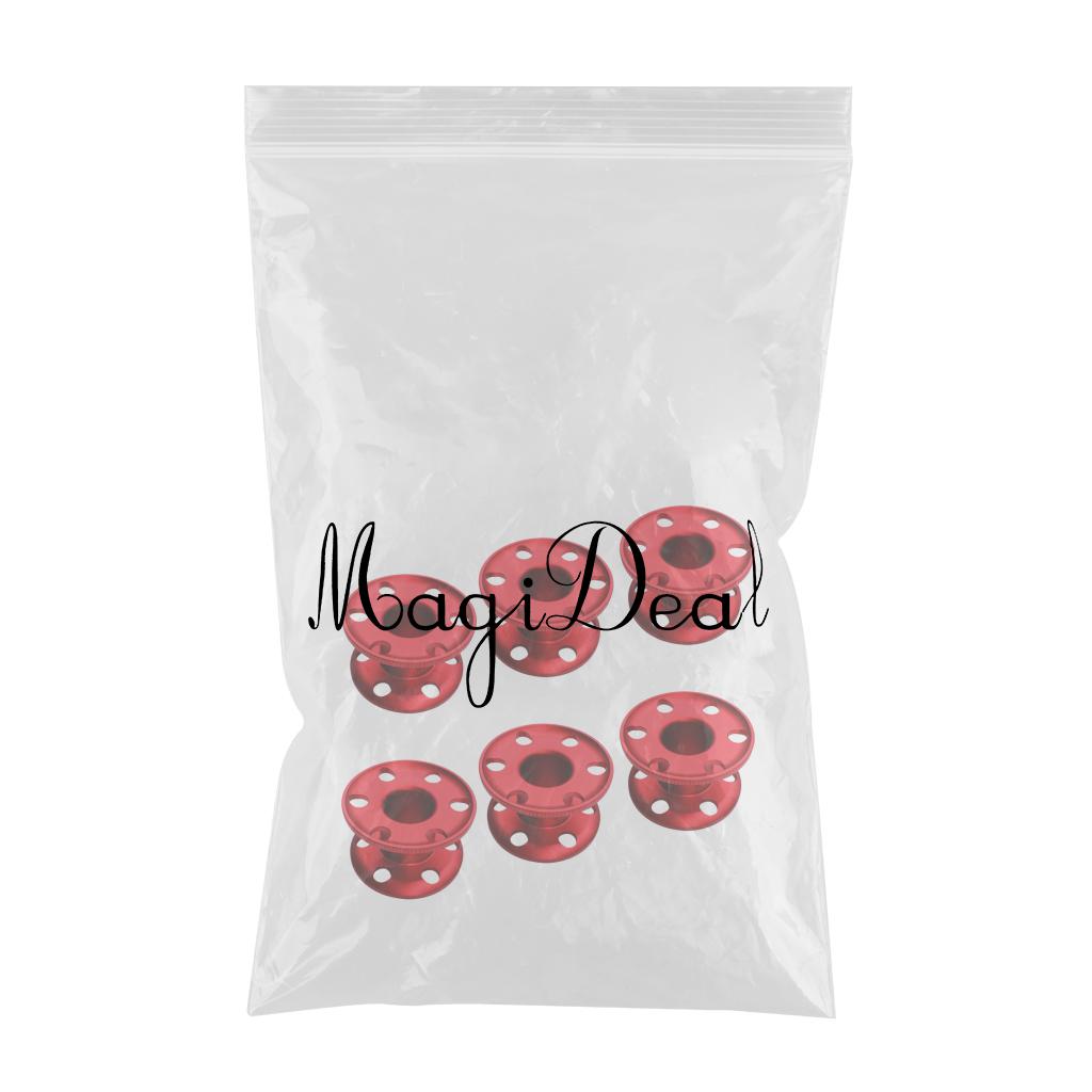 6 Pieces Scuba Diving Finger Spool Dive Reel Snorkeling Guide Line Spool Red