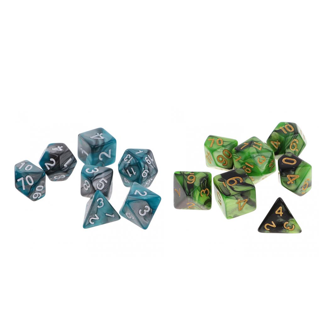 14pcs Polyhedral Dices Dice Patch 16mm for DND D&D Warhammer 40K Board Game