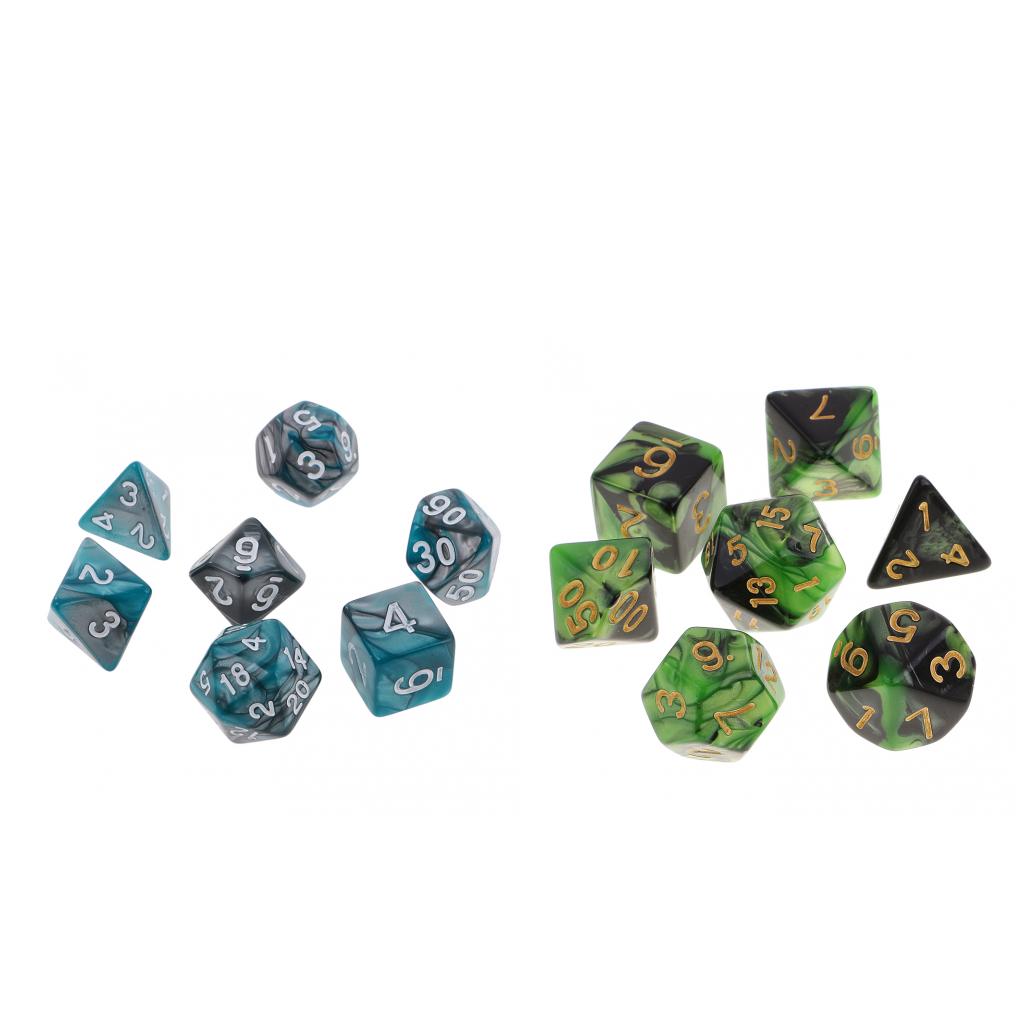 14pcs Polyhedral Dices Dice Patch 16mm for DND D&D Warhammer 40K Board Game