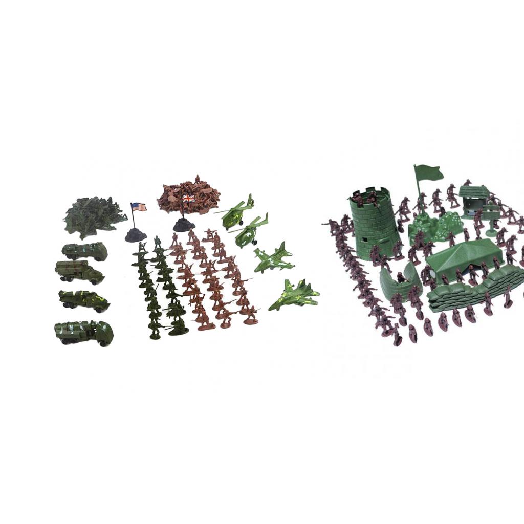 310pcs/Lot Army Combat Toys Soldier Model Action Figure with Aircraft Scene