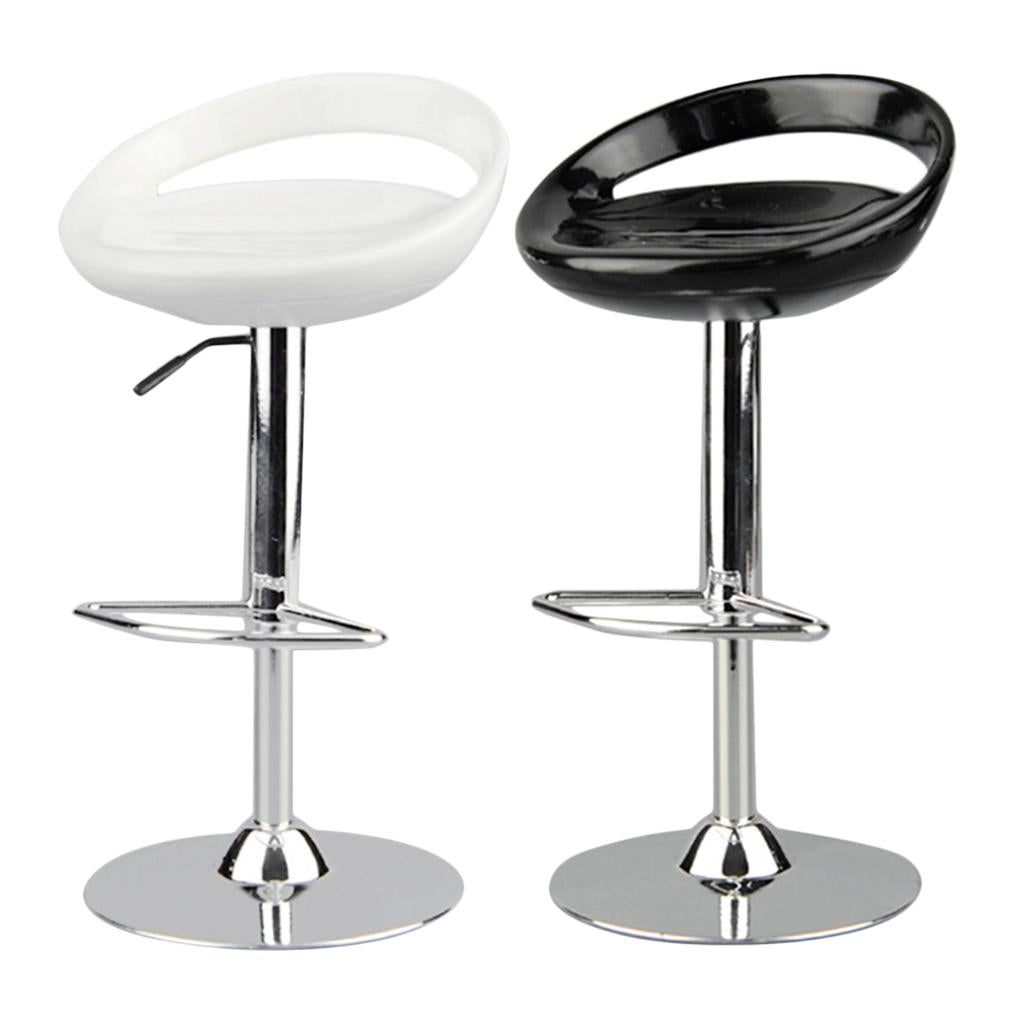 2 Pieces 1/6 Scale Round Swivel Chair Pub Bar Stool for 12'' Action Figures