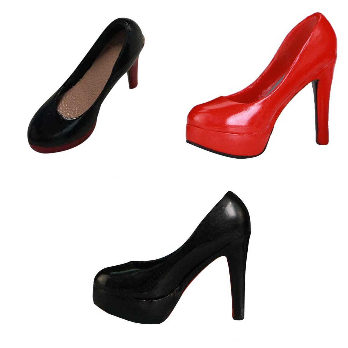 3 Pair 1/6 Scale High Heels Platform Shoes for 12'' Female Action Figure