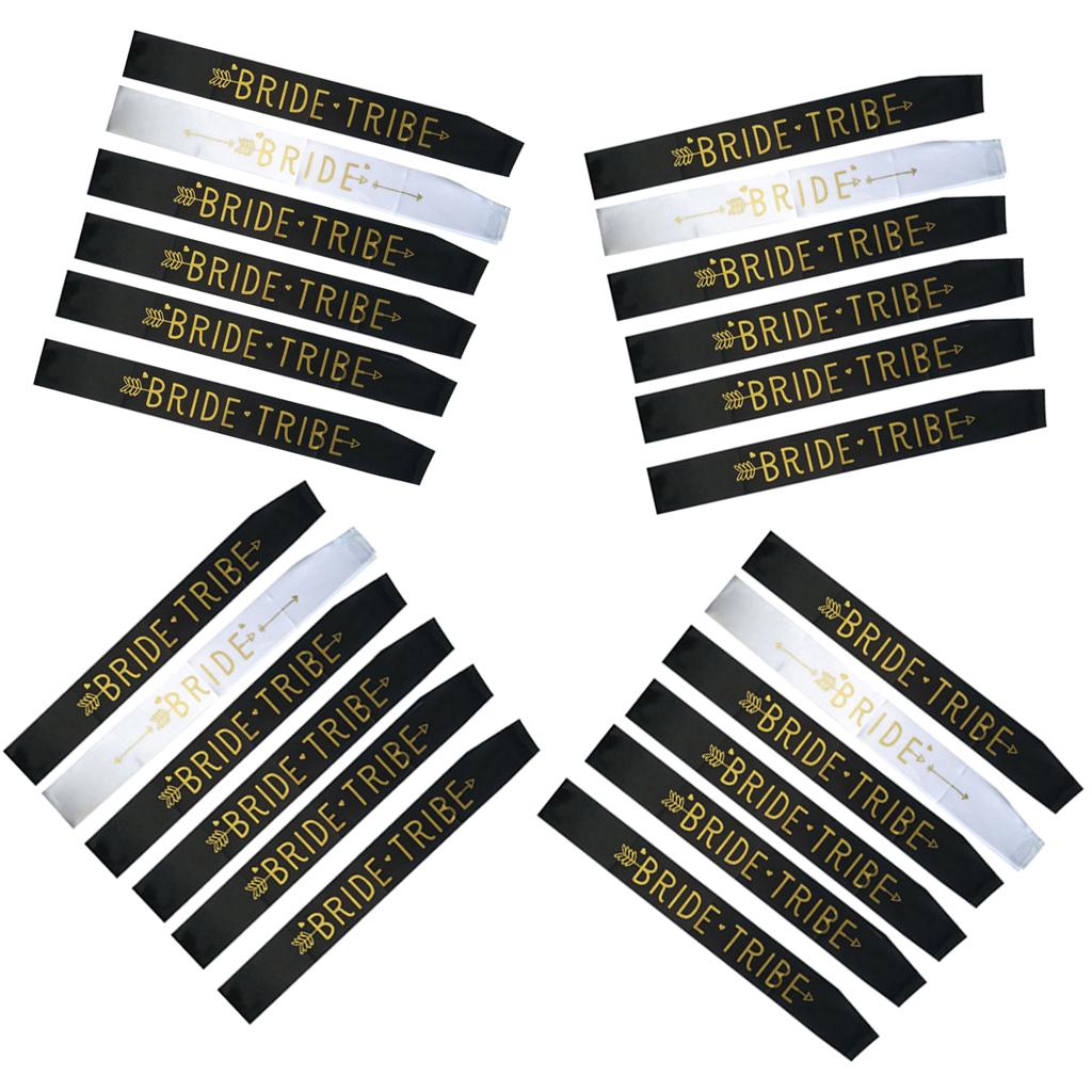 24/set Bride Tribe Sash Hen Bachelorette Party Bridal Shower Accessories