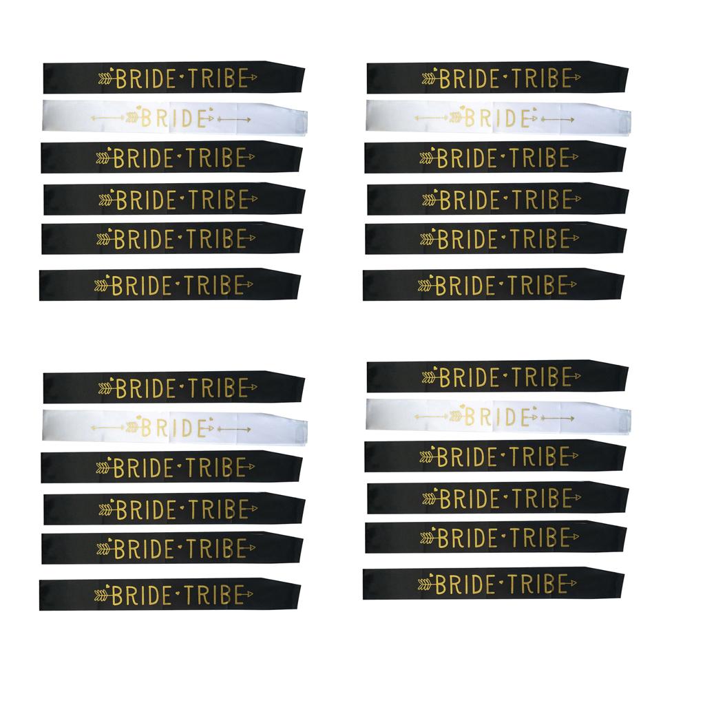 24/set Bride Tribe Sash Hen Bachelorette Party Bridal Shower Accessories