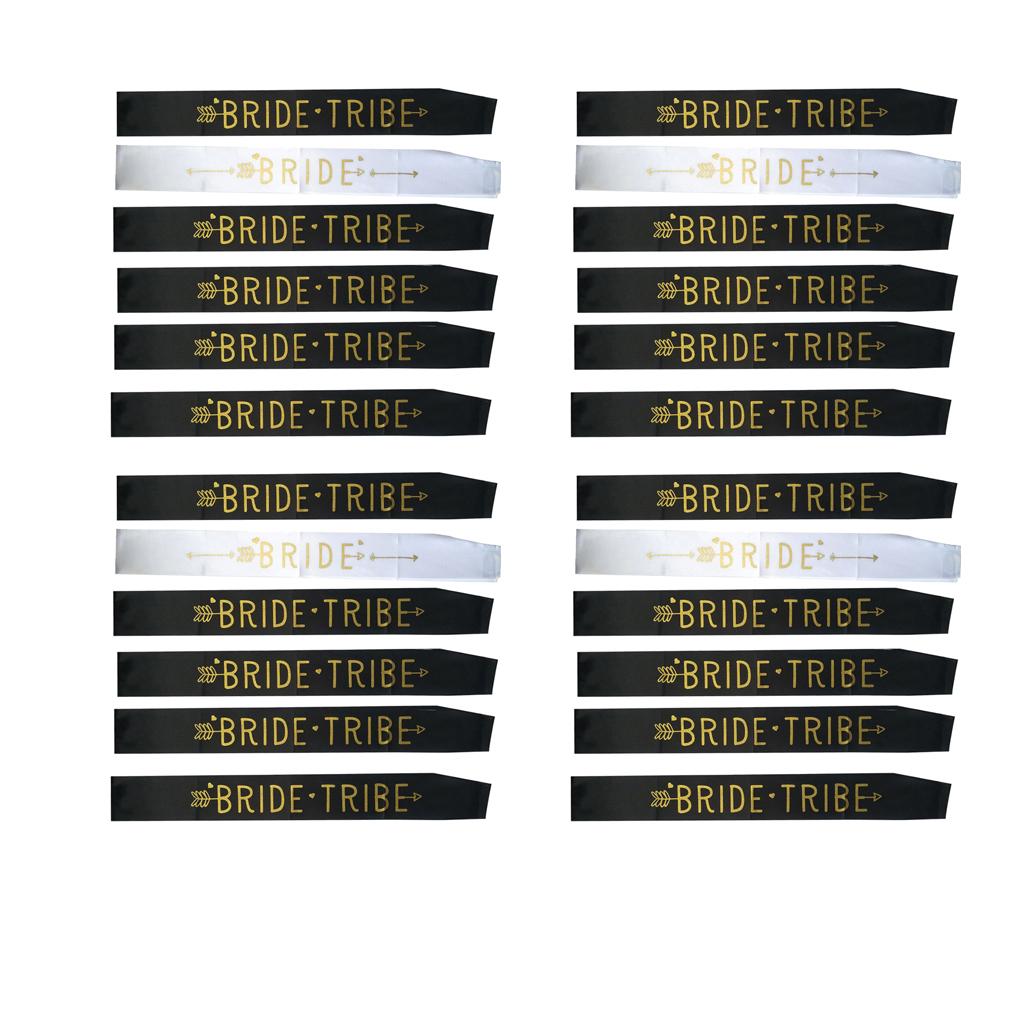 24/set Bride Tribe Sash Hen Bachelorette Party Bridal Shower Accessories