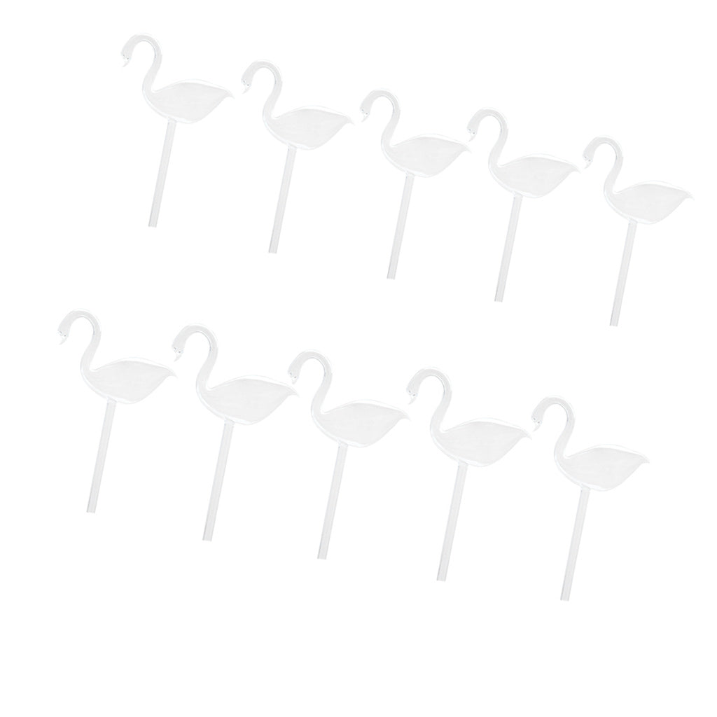 10Piece Automatic Glass Swan Simple Watering Device Plant for Garden Flower