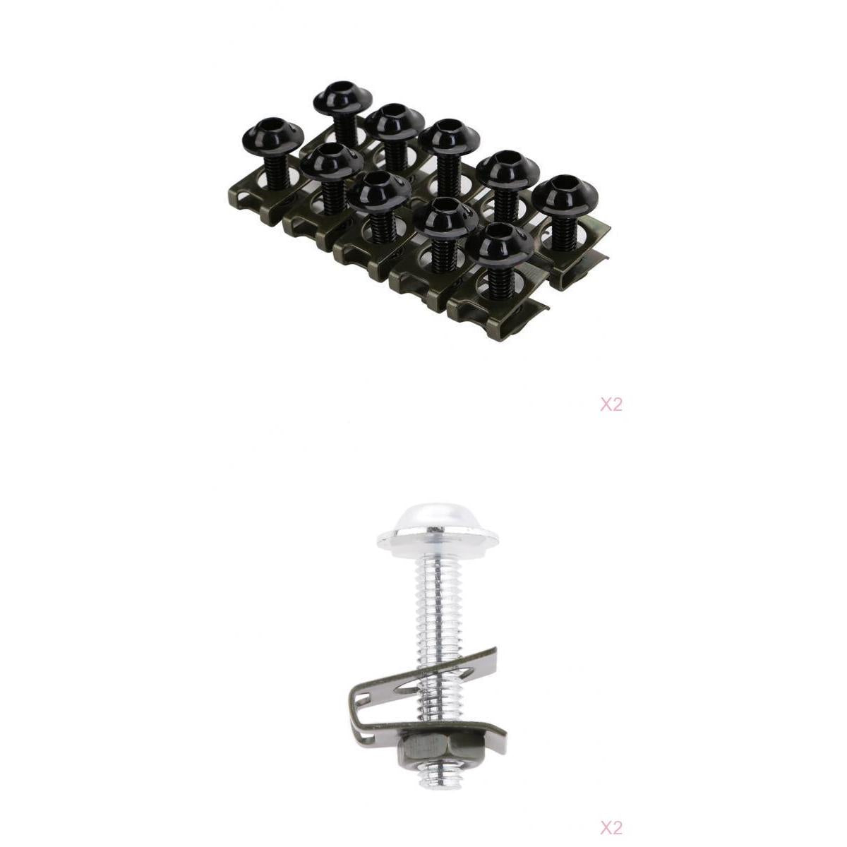 20x Motorcycle CNC M6 Fairing Bolts Kit Fastener Clips Washes Screws Nuts