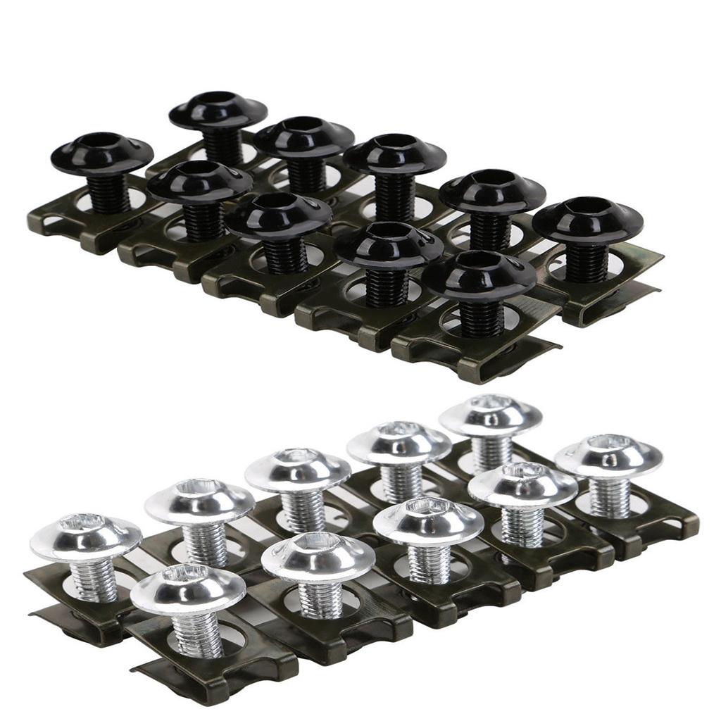 20x Motorcycle CNC M6 Fairing Bolts Kit Fastener Clips Washes Screws Nuts