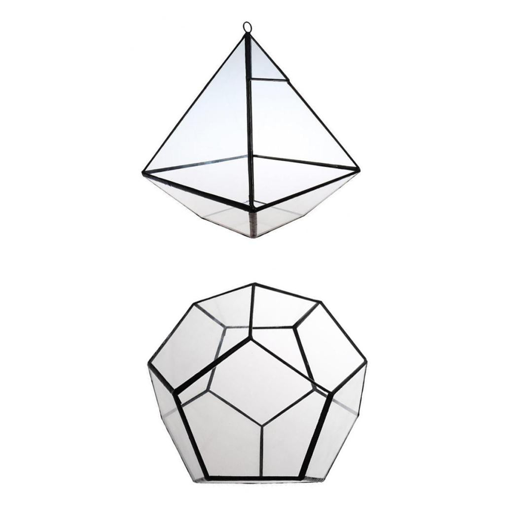2x Phenovo Tabletop Succulent Plant Terrarium Box Planter Glass Greenhouse