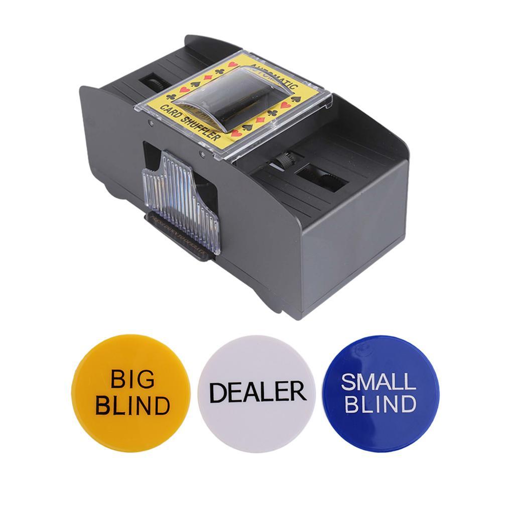Automatic Poker Card Shuffler Casino Playing Shuffling Machine w/ Dealer
