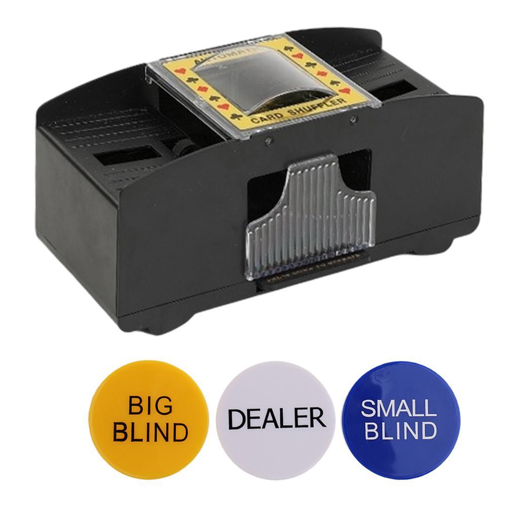 Automatic Poker Card Shuffler Casino Playing Shuffling Machine w/ Dealer