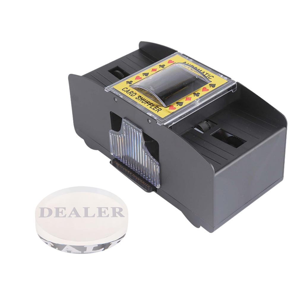Automatic Poker Cards Shuffler Casino Playing Shuffling Machine w/ Dealer