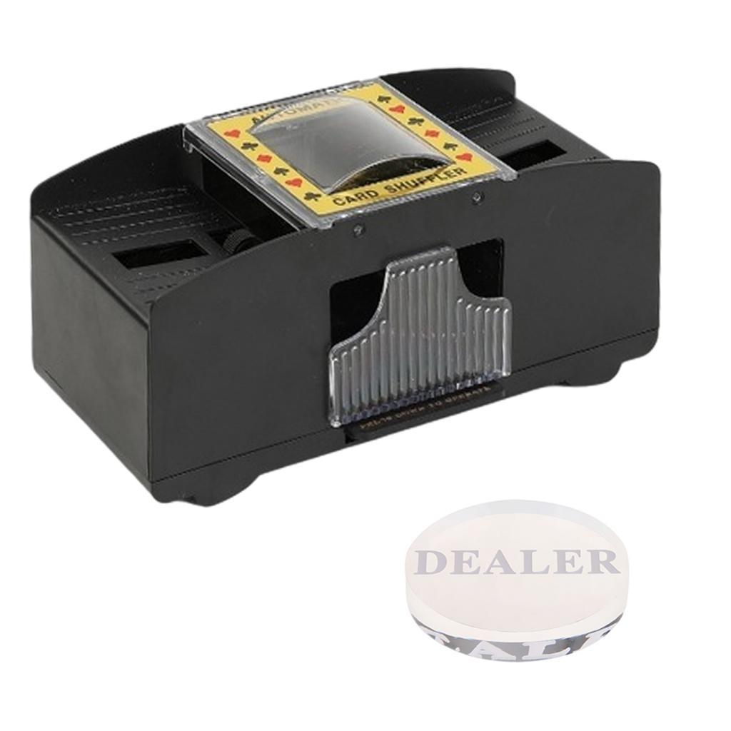 Automatic Poker Cards Shuffler Casino Playing Shuffling Machine w/ Dealer