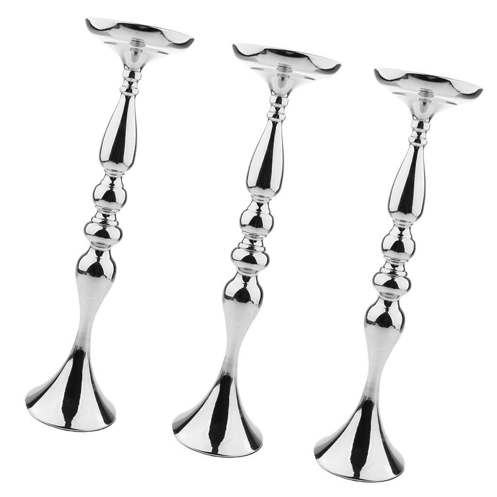 3Pcs Metal Candle Holder Wedding Centerpiece Event Road Flower Vase 500mm