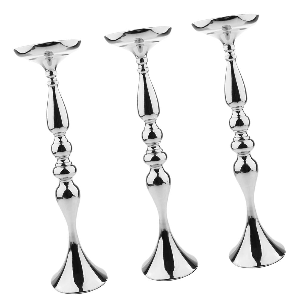 3Pcs Metal Candle Holder Wedding Centerpiece Event Road Flower Vase 500mm
