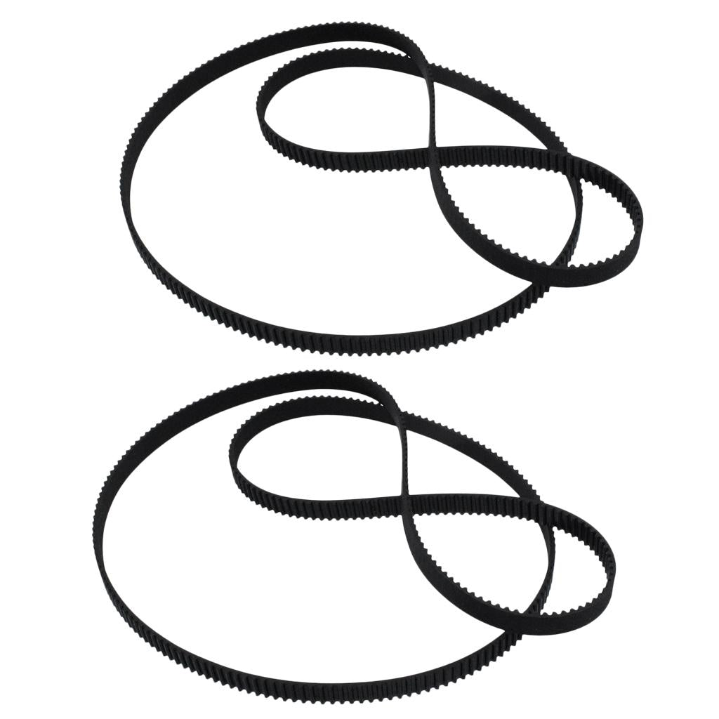 2Pcs 3D Printer Belt Closed Loop Rubber GT2 Timing Belt 2GT-6 Black 280mm