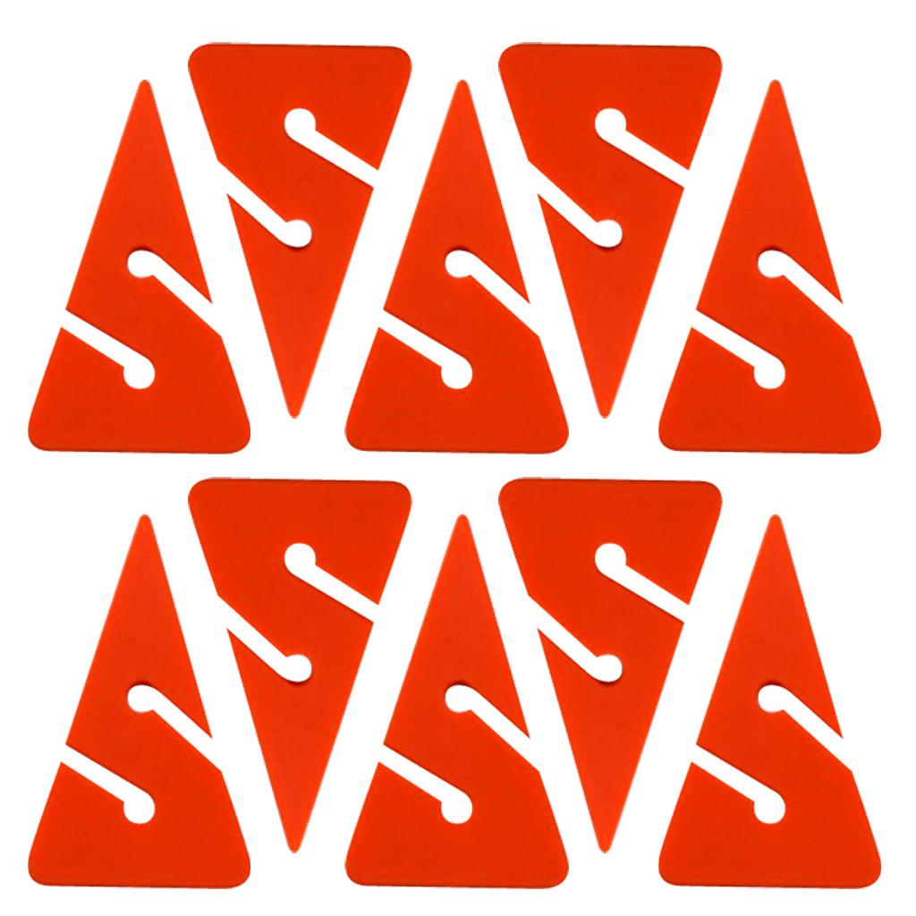 10 Pieces Triangle Line Arrow Marker for Scuba Cave and Wreck Diving Orange