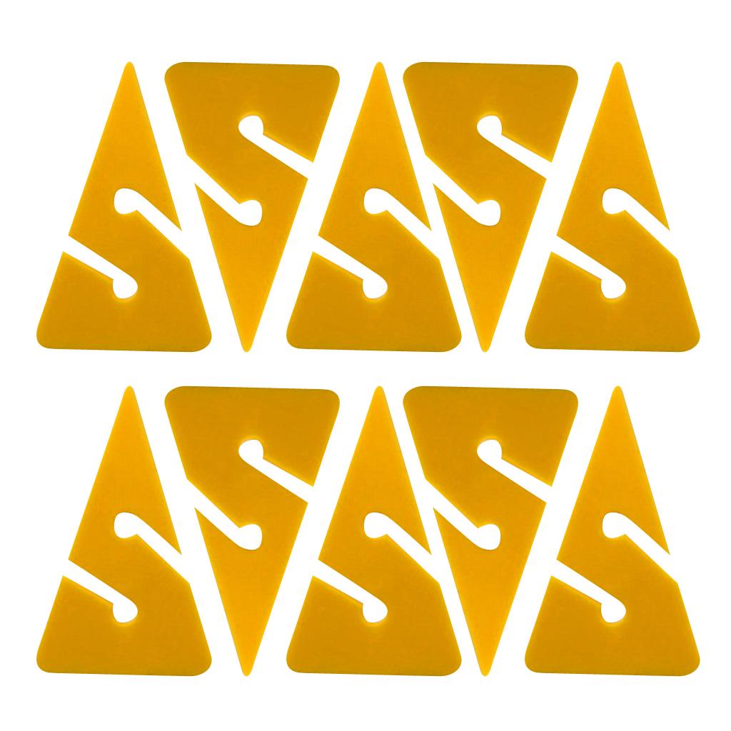 10 Pieces Triangle Line Arrow Marker for Scuba Cave and Wreck Diving Yellow