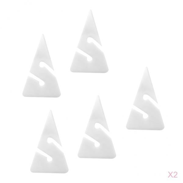 10 Pieces Triangle Line Arrow Marker for Scuba Cave and Wreck Diving White