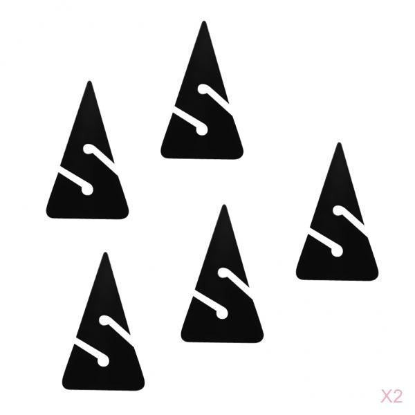 10 Pieces Triangle Line Arrow Marker for Scuba Cave and Wreck Diving Black