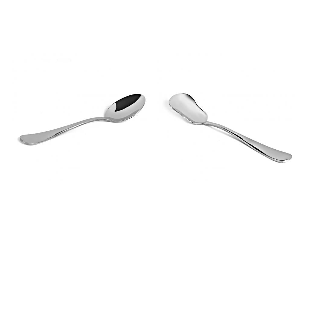 2 Pcs Stainless Steel Tea Coffee Ice Cream Spoons Tableware For Home Bars