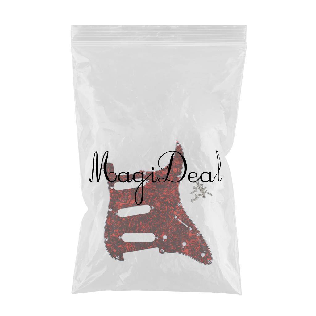3 Ply SSS Pickguard with Pickguard Mounting Screws for Fender ST SQ Guitar