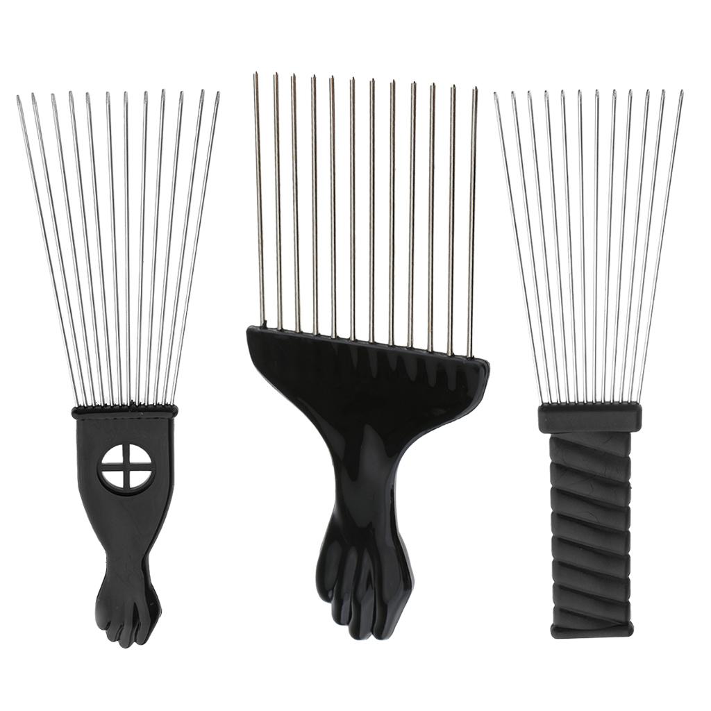 3x Stainless Steel Salon Hair Cutting Styling Hairdressing Barber Brush Comb
