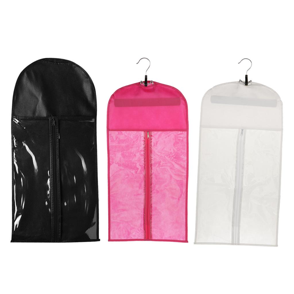 3x Dustproof Hair Extensions Wig Stand Storage Hanger Bag Holder Protector