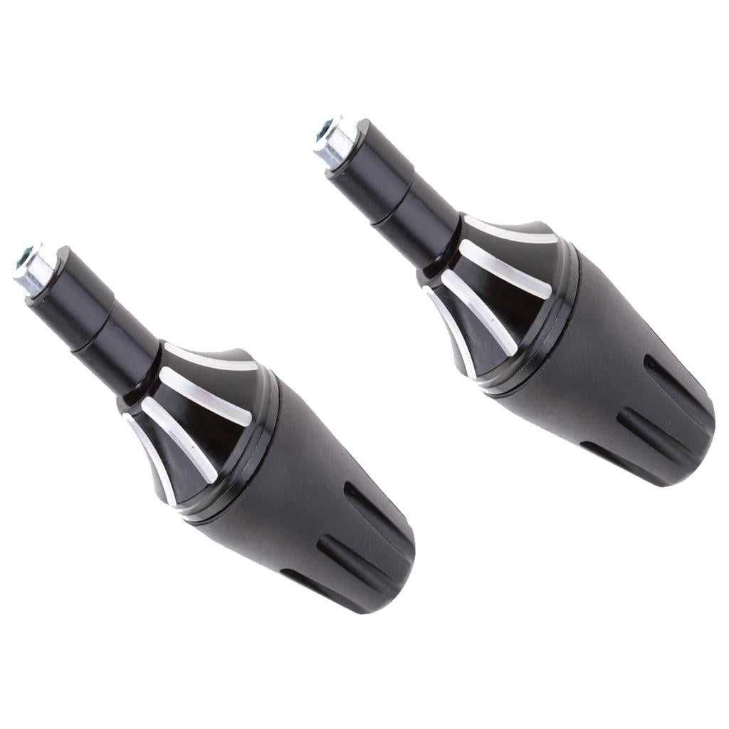 2Pcs Frame Slider Falling Crash Protector for Motorcycle Motorbike Black