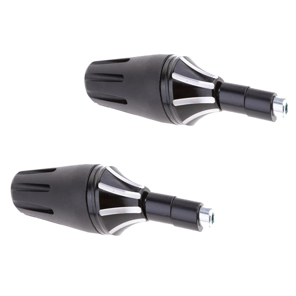 2Pcs Frame Slider Falling Crash Protector for Motorcycle Motorbike Black