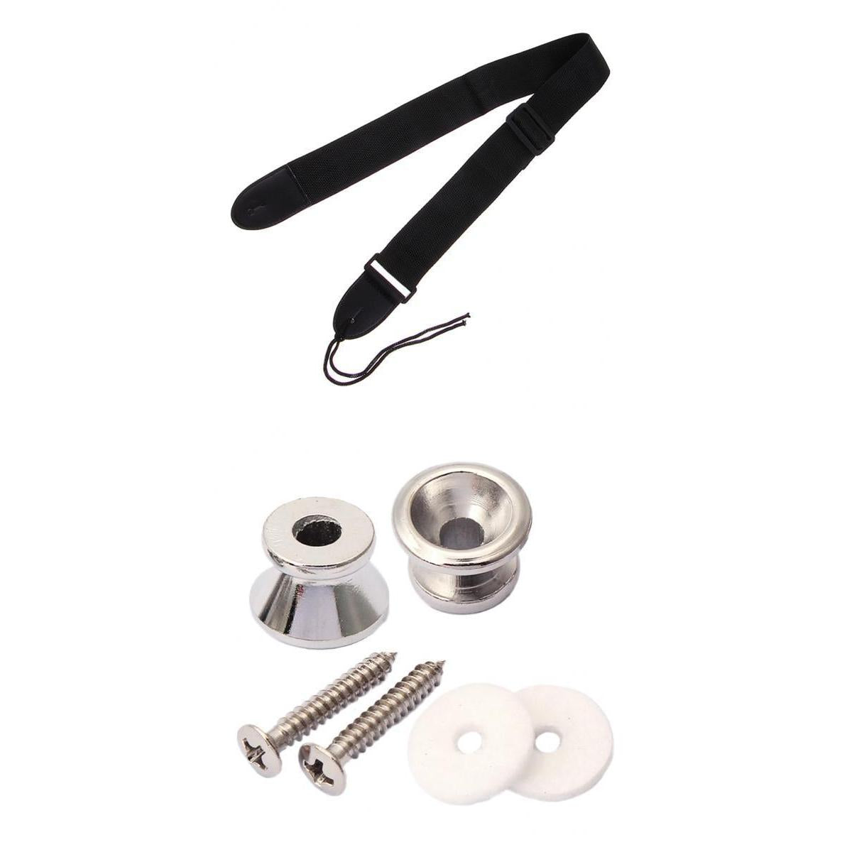 Adjustable Guitar Strap Belt with 2pcs Guitar Strap Lock for Acoustic Guitar