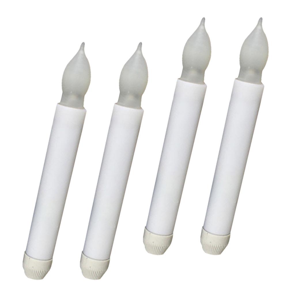 4 Pieces 165mm Tall Electric LED Candle Flameless Candle for Party Decor A