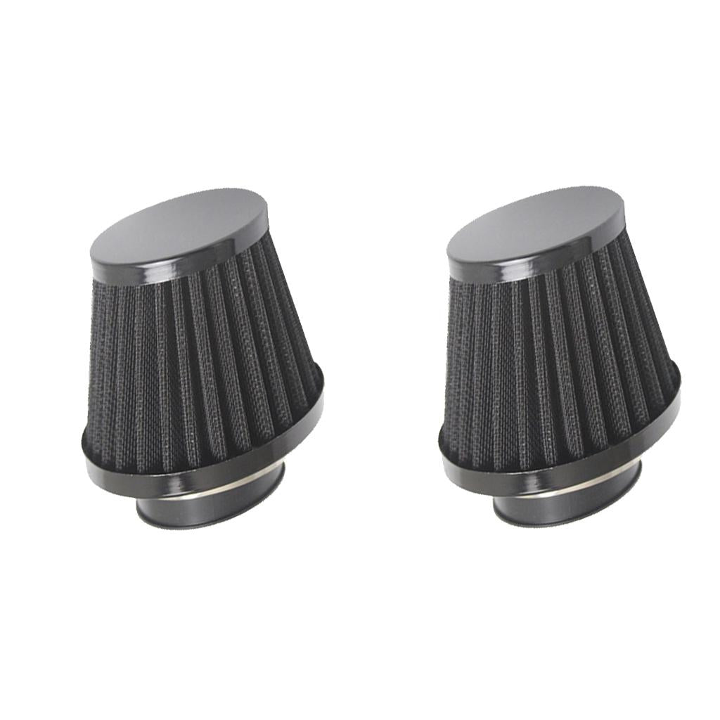 2Pcs 54mm Cone Air Intake Filter Cleaner Universal Motorcycle Dirt Bike ATV