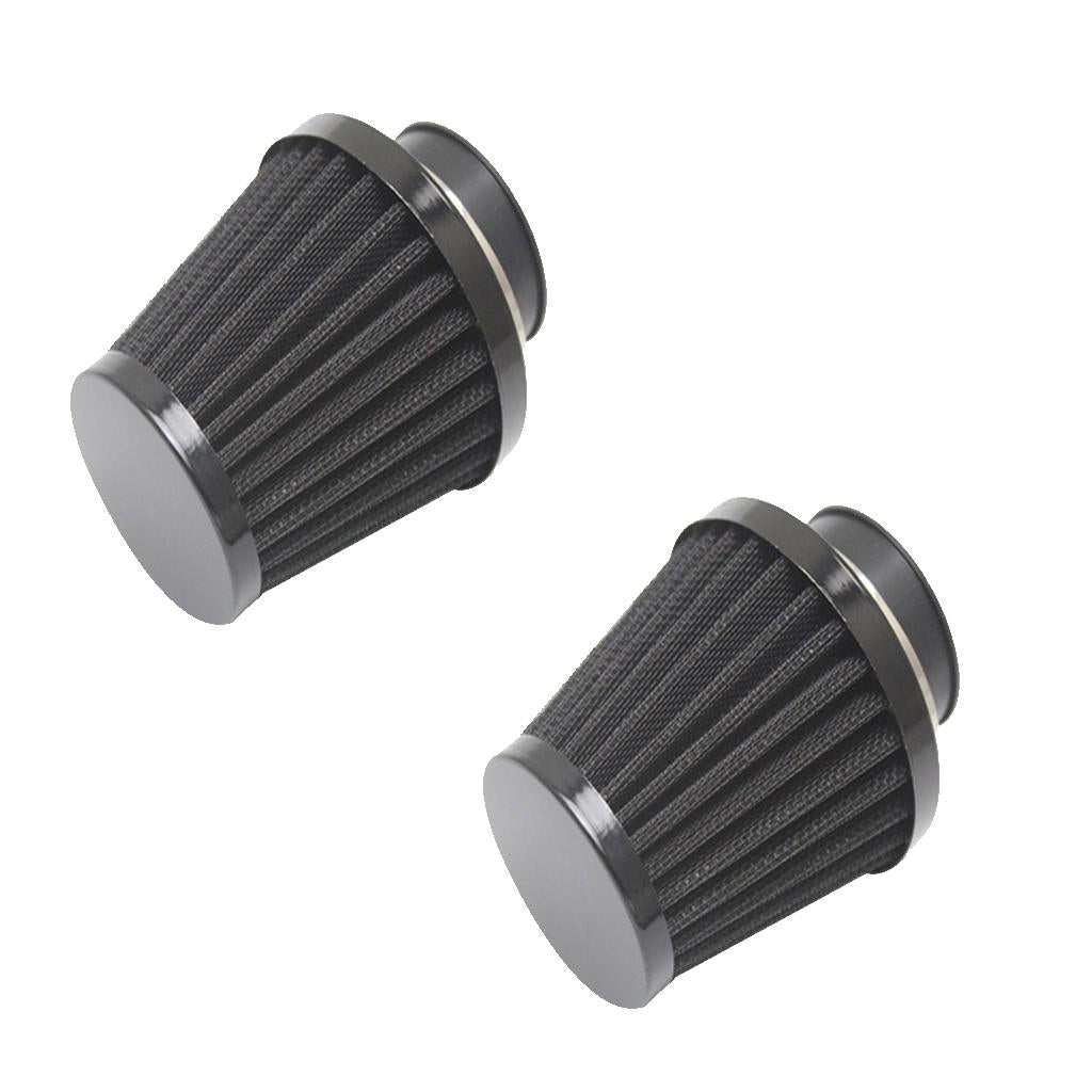 2Pcs 54mm Cone Air Intake Filter Cleaner Universal Motorcycle Dirt Bike ATV