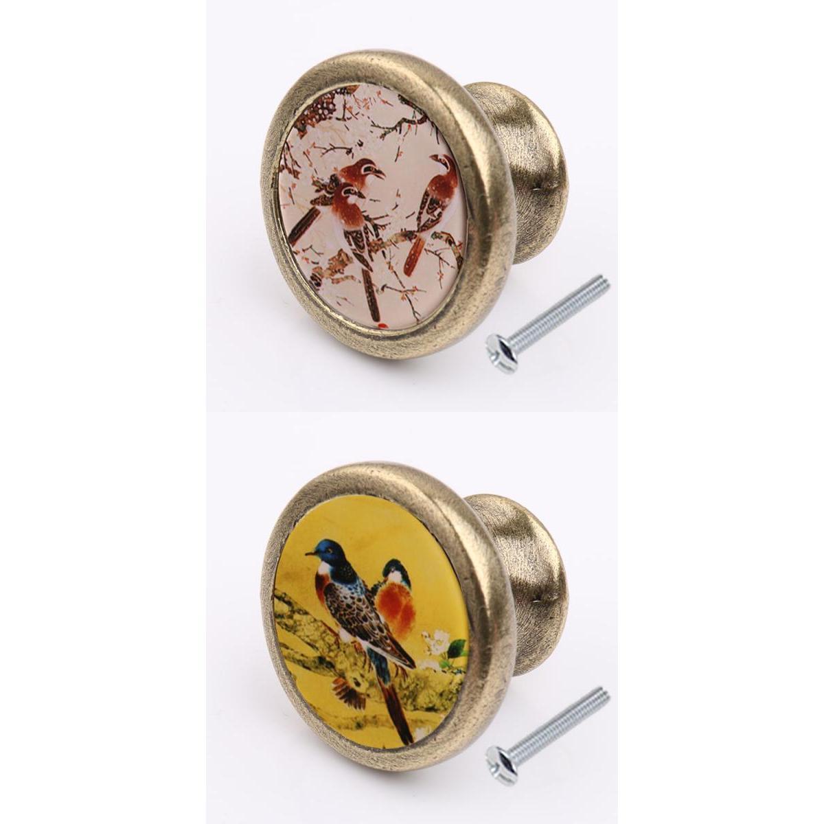 2Pcs Vintage Cabinet Door Drawer Bin Dresser Handle Pull Knob Hardware 9#