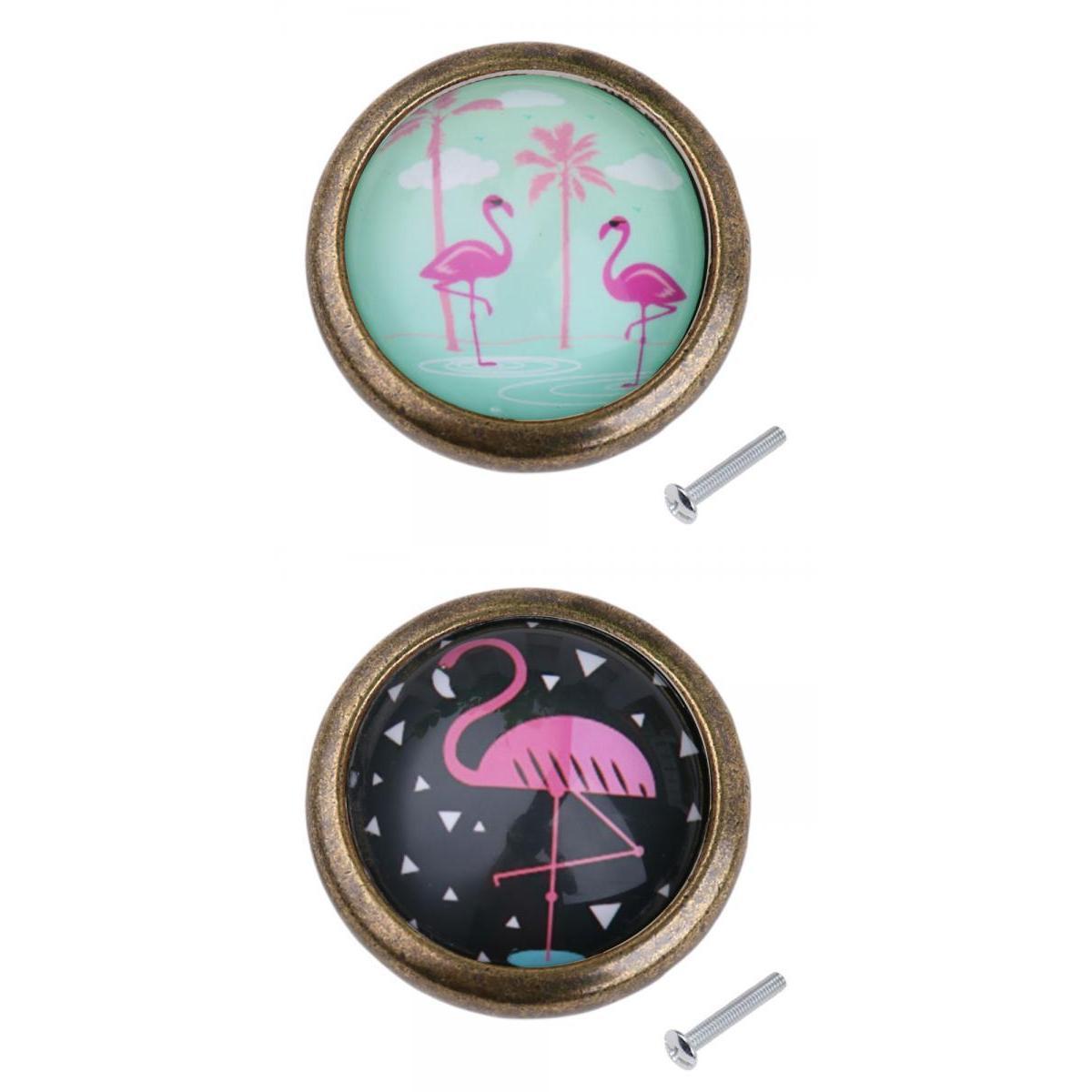 2Pcs Vintage Cabinet Door Drawer Bin Dresser Handle Pull Knob Hardware 6#