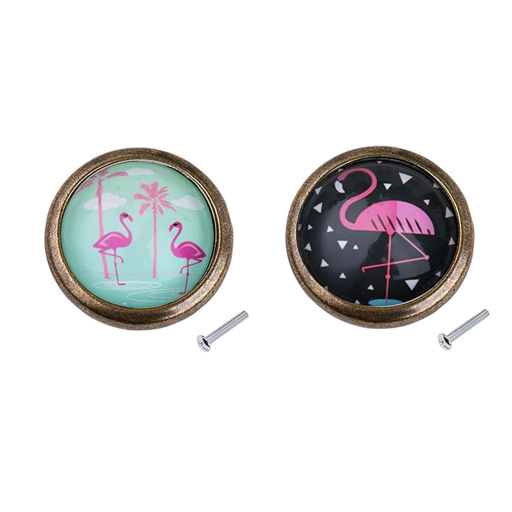 2Pcs Vintage Cabinet Door Drawer Bin Dresser Handle Pull Knob Hardware 6#