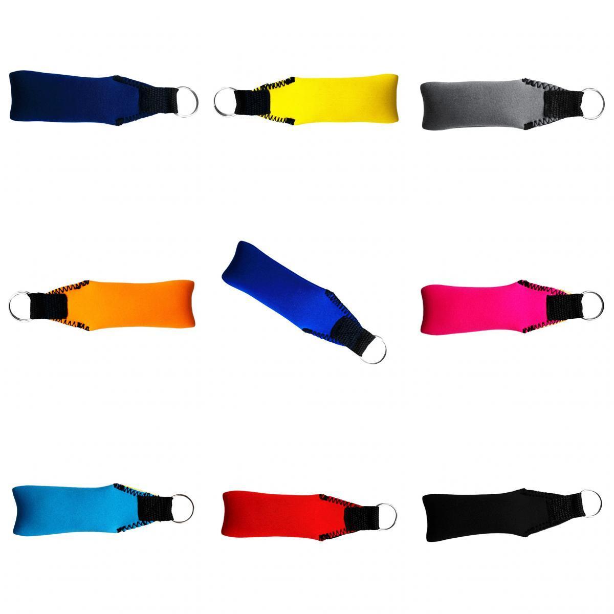 9 Pieces Rectangle Neoprene Floating Keyring for Boating Yachting Sailing