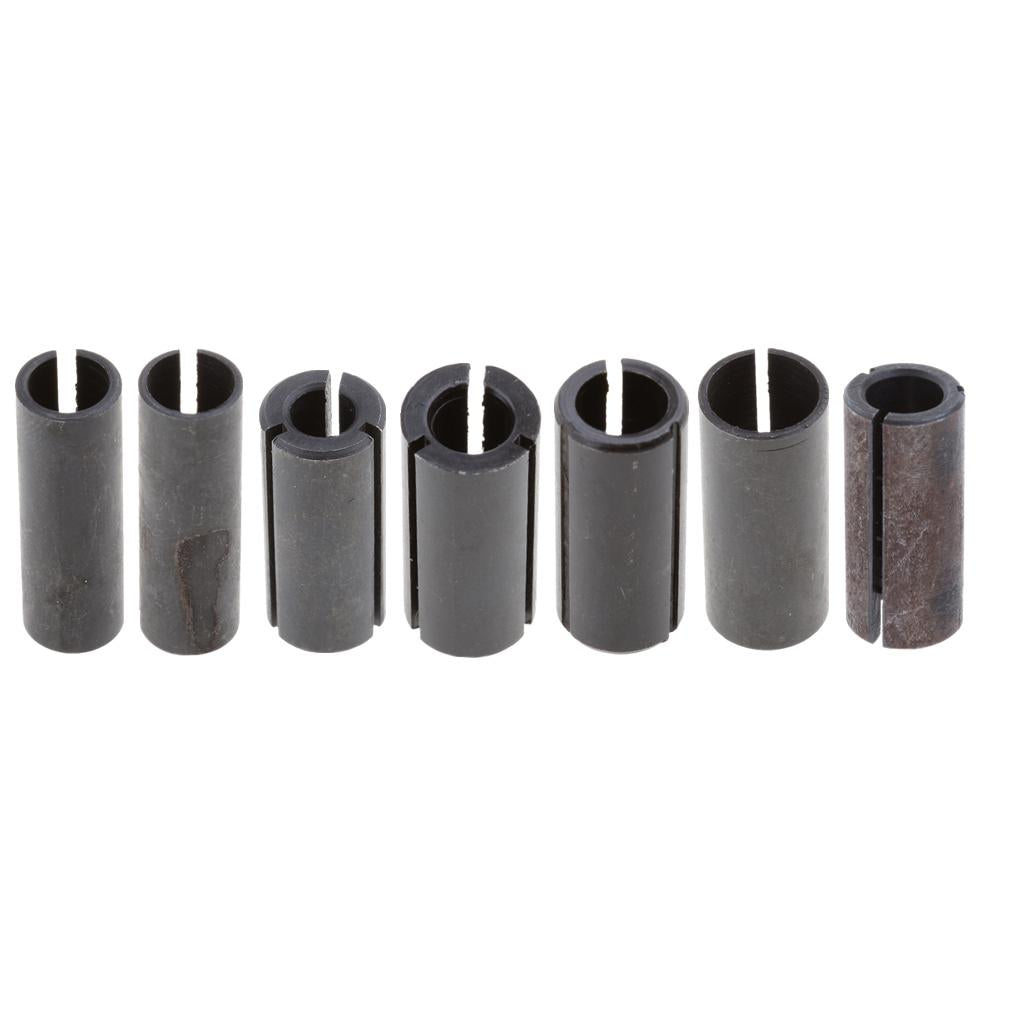 7 Pieces High Precision Router Bit Collet Chuck Adapter Set CNC Tool