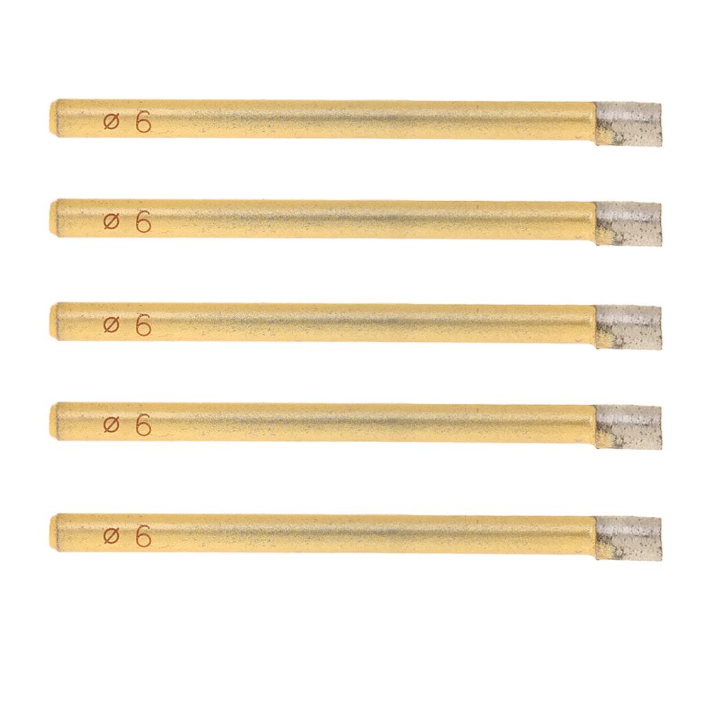 5x Diamond Holesaw Tile Ceramic Glass Slate Porcelain Marble Drill Bits 6mm