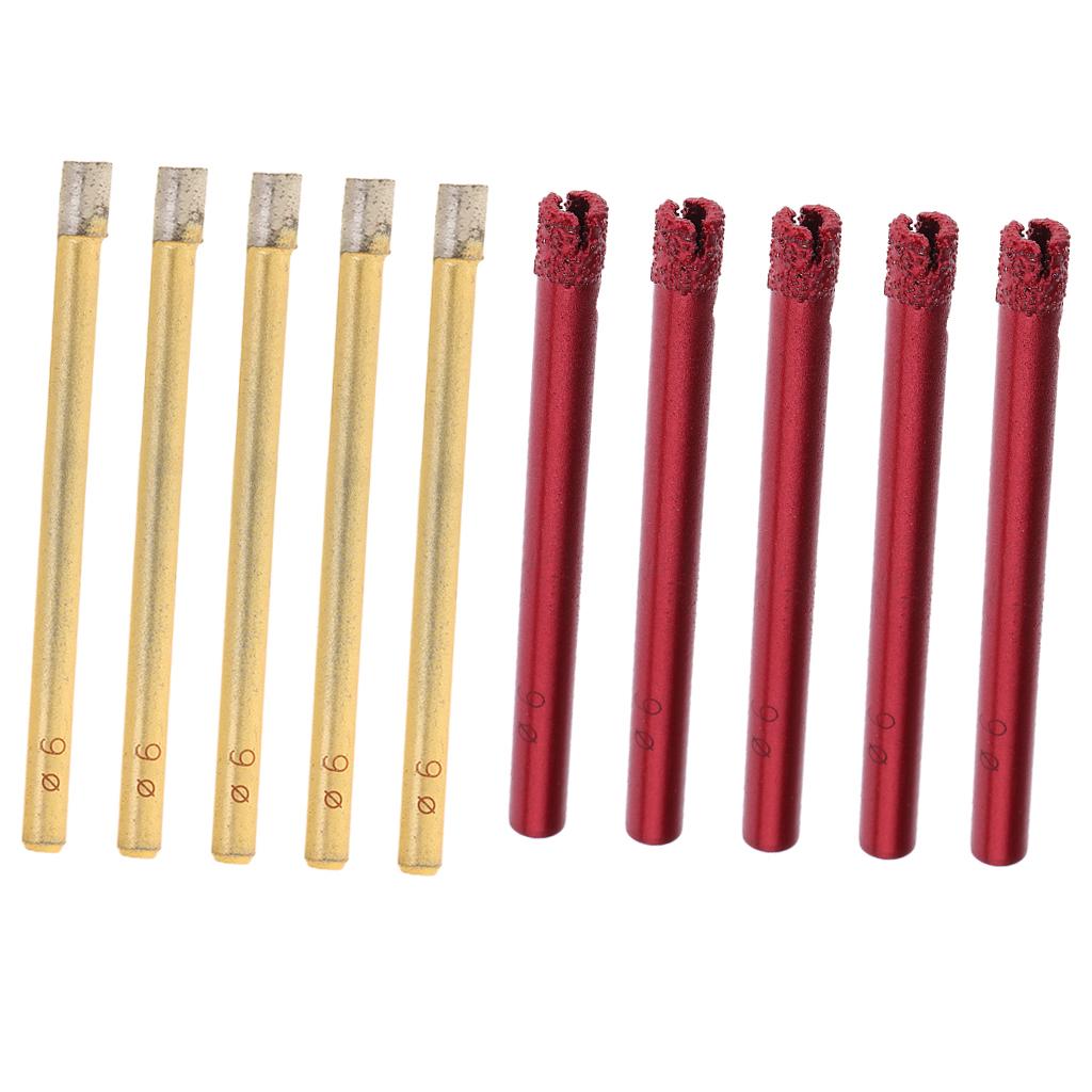 10x Diamond Holesaw Tile Ceramic Glass Slate Porcelain Marble Drill Bits 6mm