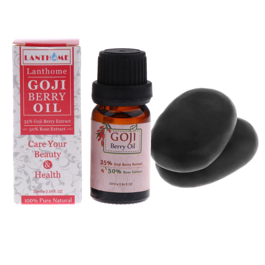 10ml Natural Moisturizing Essential Oil Rose Aromatherapy with Massage Stone