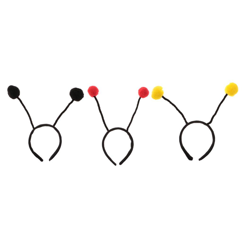 3 Pcs Girl Kids Insect Bumlebee Ant Alien Headband Party Costume