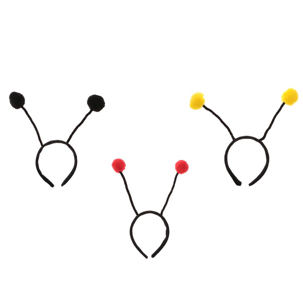 3 Pcs Girl Kids Insect Bumlebee Ant Alien Headband Party Costume